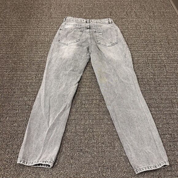 Dilvin Jeans Women’s Size 8 Straight Leg High Rise Distressed Grey Mom - Picture 4 of 8